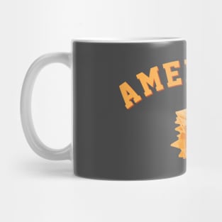 American cheese funny college team logo Mug